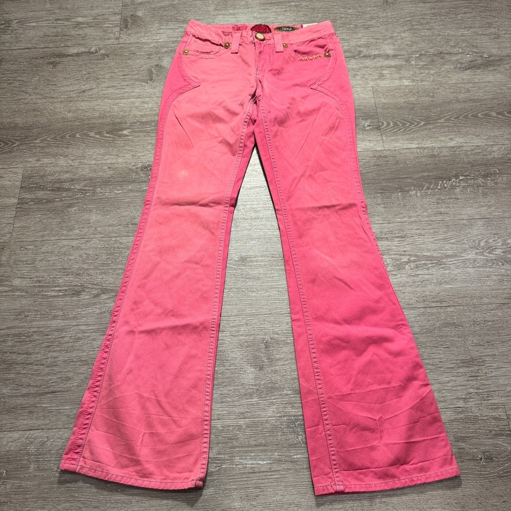 California Vintage Carl Jones Jeans Womens 27 Pink Denim Low Rise Jane Y2K 29x33